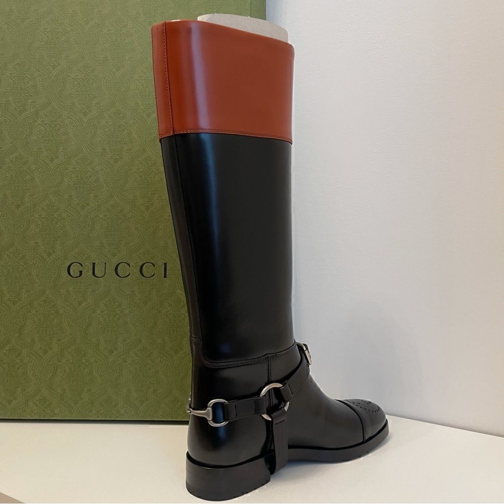 GUCCI
Harness Knee Boot Black/Amber Honey - Picture 10 of 15